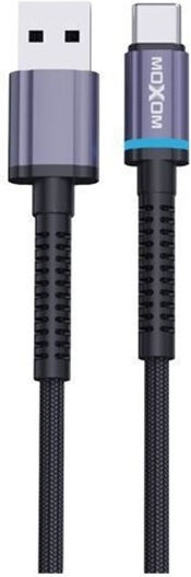 Moxom LED USB 2.0 Cable USB-C Male - USB-A Female Black 1m