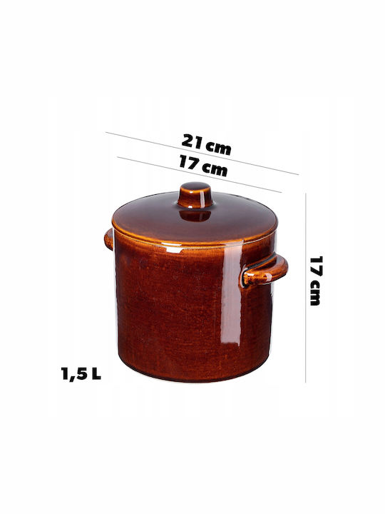 Kadax Oală Rotundă Ceramică 1.5lt 1buc