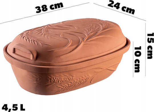 Kadax Dutch Oven Oval Ceramic 4.5lt 1pcs