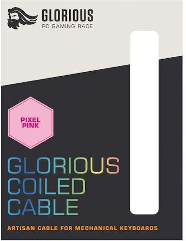 Glorious PC Gaming Race Спирала / Равен USB 2.0 Кабел USB-C мъжки - USB-A мъжки Розов 1.37м (GLO-CBL-COIL-PP)