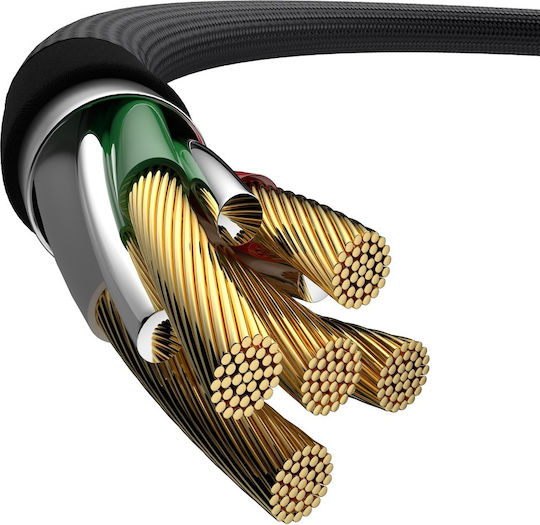 Devia Braided USB 4 Video Cable USB-C Male - USB-C 240W PD Black 1m EC641