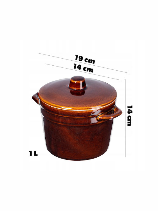 Kadax Oală Rotundă Ceramică 1lt 1buc