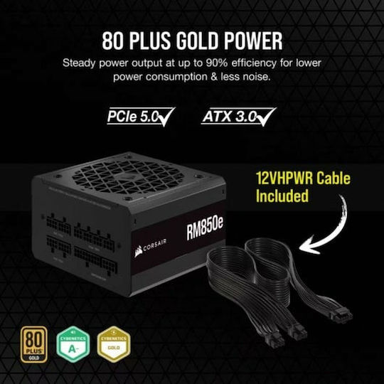 Corsair RMe Series RM850e ATX12V v3 rev. 3.0 850W Black Computer Power Supply Full Modular 80 Plus Gold
