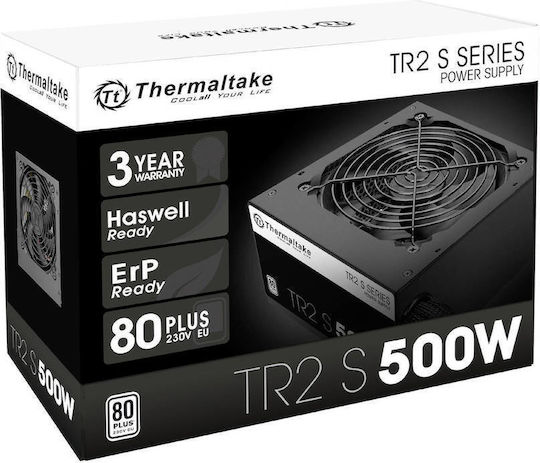 Thermaltake TR2 S 500W Μαύρο Τροφοδοτικό Υπολογιστή Full Wired 80 Plus Standard