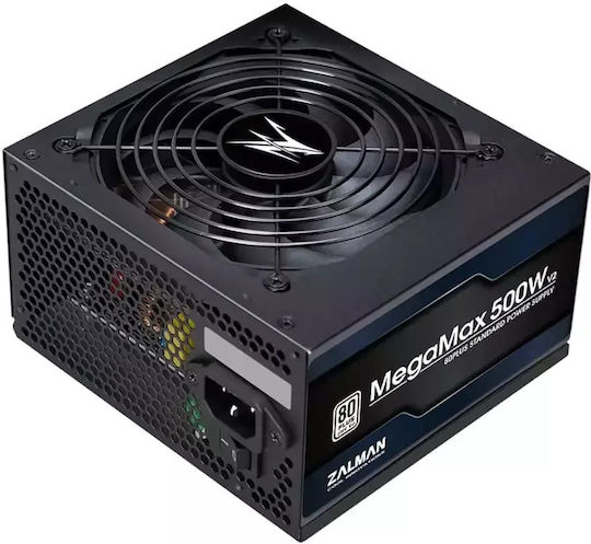 Zalman MegaMax ZM500-TXIIv2 500W Μαύρο Τροφοδοτικό Υπολογιστή Full Modular 80 Plus Standard