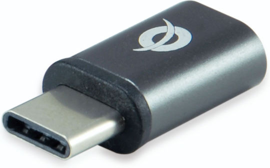 Conceptronic Μετατροπέας USB-C / micro USB male σε USB-C / micro USB female Γκρι 1τμχ DONN05G