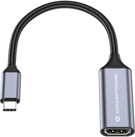 Conceptronic Converter USB-C male to HDMI female Gray 1pcs ABBY09G