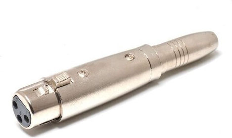 Lz Konverter XLR weiblich zu 6.3mm weiblich Silber 5Stück 01.095.0046
