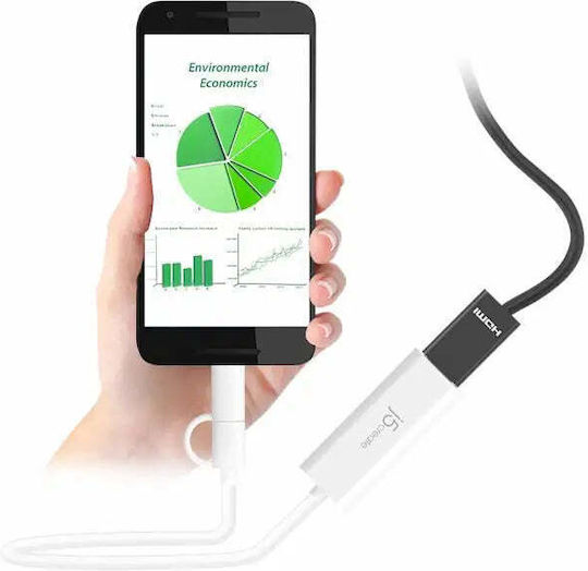 J5create Конвертор USB-C Мъжки към HDMI Женски Бял 1 Брой JUA165C-N