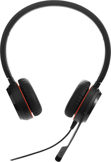 Jabra Evolve 20SE UC Stereo На ушите Мултимедийни слушалки с микрофон и връзка USB-A в Черен цвят