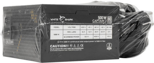 White Shark 500W Black Computer Power Supply Full Wired (GPSU-W500F)
