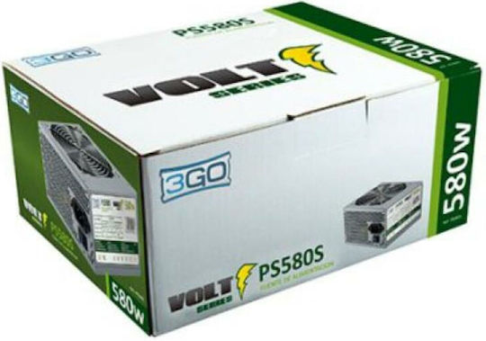 3Go PS580S 580W Gri Sursă de Alimentare Calculator Complet cu fir