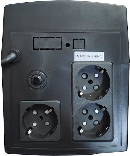 NG UPS1200 LED Line-Interactive 1200VA 720W με 3 Schuko Πρίζες