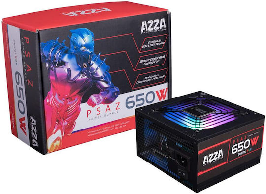 Azza PSAZ-650W RGB 650W Schwarz Computer-Netzteil Voll verkabelt 80 Plus Bronze