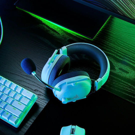 Razer BlackShark V2 Pro 2023 Fără fir Over Ear Gaming Headset cu conexiune Bluetooth / USB Alb