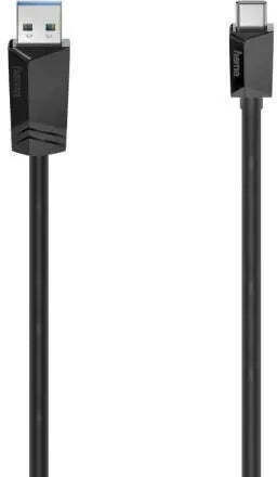 HAMA Редовна USB 3.2 Кабел USB-C мъжки - USB-A мъжки Черен 1м (00200657)