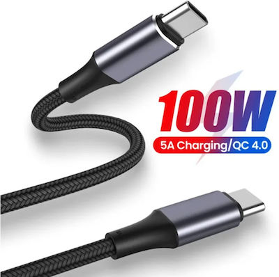 Techsuit USB 2.0 Cable USB-C male - USB-C Black 1m