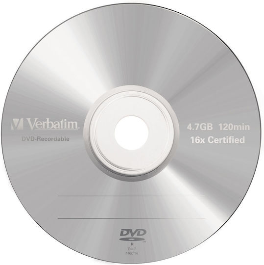 Verbatim Azo Εγγράψιμο DVD-R 16x 4.7GB 1τμχ