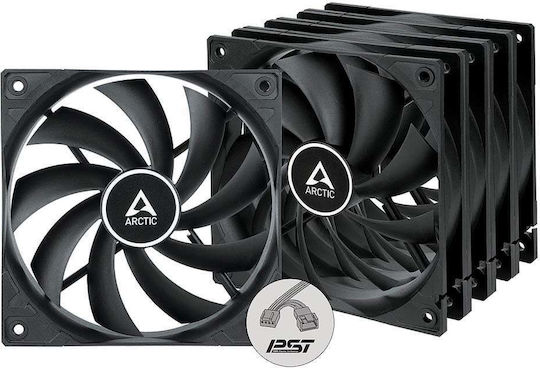 Arctic F12 PWM PST Case Fan 120mm 1350rpm 53cfm Without LED Lighting And 4-Pin Connection 5pcs