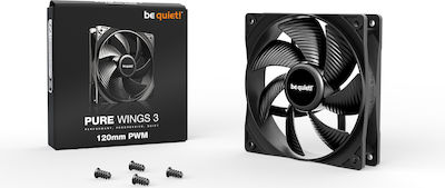 Be Quiet Pure Wings 3 Gehäuselüfter 120mm mit Verbindung 4-Pin PWM 1Stück Schwarz