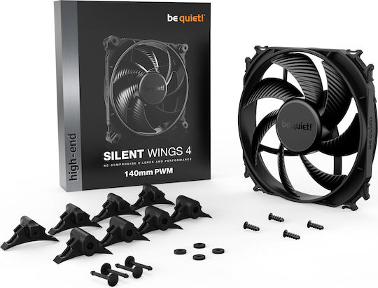 Be Quiet Silent Wings 4 Case Fan 140mm (1100rpm / 51.3cfm) Without LED Lighting And Connection 3-Pin / 4-Pin PWM