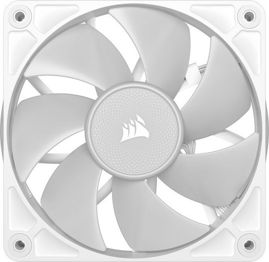Corsair iCue Link RX120 Case Fan 2100rpm 74.2cfm with RGB Lighting and 4-Pin PWM Connection 3pcs White