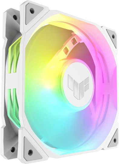 Asus TUF Gaming TR120 Reverse Blade Case Fans 2000rpm 76.3cfm with ARGB Lighting and Connection 4-Pin PWM White