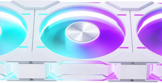 Phanteks PH-F120D30 Case Fan (2000rpm / 61.5cfm) with RGB Lighting and 4-Pin PWM Connection 3pcs Regular White