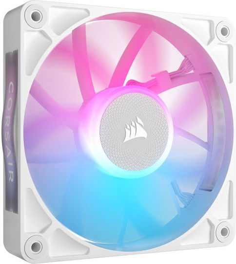 Corsair iCue Link RX120 Case Fan 2100rpm 74.2cfm with RGB Lighting and 4-Pin PWM Connection White