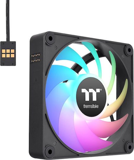 Thermaltake CT120 EX Case Fan (2000rpm / 57.05cfm) με ARGB Φωτισμό και Σύνδεση 4-Pin PWM 3τμχ Λευκό