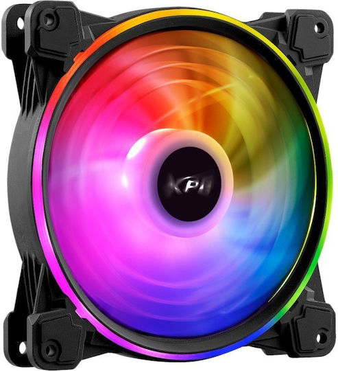 Adata Hurricane Вентилатор За Кутия 140мм (2000об/мин / 61.5cfm) С ARGB Осветление И Свързване 4-изводна ШИМ Бял