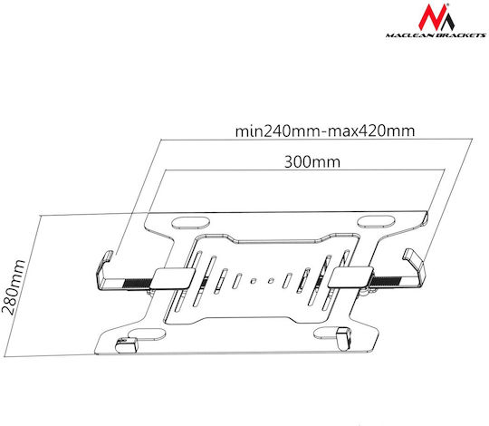 Maclean Energy MC-764 Стойка за Лаптоп до 15.6" Черен
