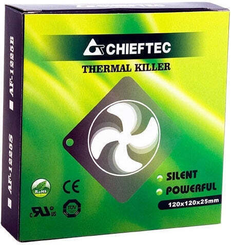 Chieftec AF-1225S Case Fan 120mm (1350rpm / 42cfm) Χωρίς Led Φωτισμό και Σύνδεση 3-Pin