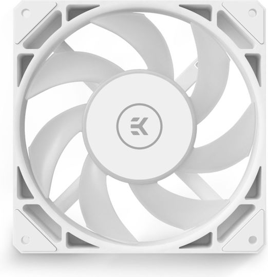Ekwb FPT 140 Case Fan 2200rpm 118.01cfm With RGB Lighting And 4-Pin PWM Connection White