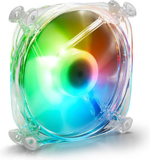 Sharkoon Sharkoon Disc PWM Case Fan 120mm (1400rpm) with RGB Lighting and Connection 3-Pin / 4-Pin White
