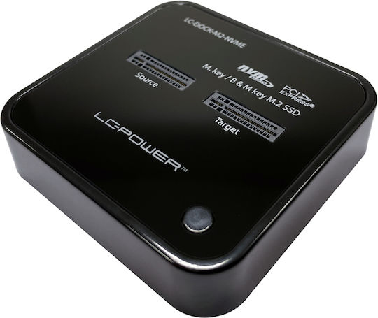 LC-Power Docking Station για 2 Σκληρούς Δίσκους PCIe/SATA M.2 (2230)" / M.2 (2242)" / M.2 (2260)" / M.2 (2280)" με σύνδεση USB 3.2 (LC-DOCK-M2-NVME)