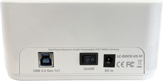 LC-Power Docking Station for 2 Hard Drives SATA 2.5" / 3.5" with Connection USB 3.2 (LC-DOCK-U3-VI)