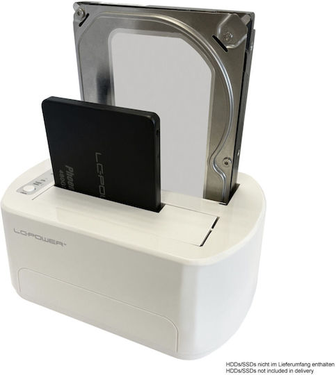 LC-Power Docking Station for 2 Hard Drives SATA 2.5" / 3.5" with Connection USB 3.2 (LC-DOCK-U3-VI)