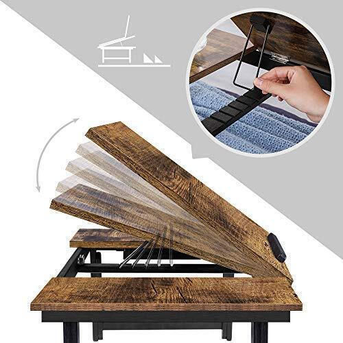 Songmics Τραπεζάκι για Laptop έως 14.3" Καφέ