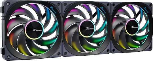 Seasonic Magflow 120 Вентилатор За Кутия (2000 Оборота / 49.47 CFM) с ARGB Осветление и 3-Pin Свързване 3 Бр