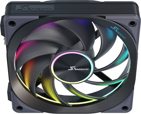 Seasonic Magflow 120 Вентилатор За Кутия (2000 Оборота / 49.47 CFM) с ARGB Осветление и 3-Pin Свързване 3 Бр