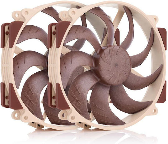 Noctua NF-A14X25R G2 PWM SX2-PP Case Fan 140mm (1500rpm / 91.5cfm) Without LED Lighting And 4-Pin Connection 2pcs Brown