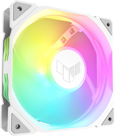 Asus TUF Gaming TR120 Case Fans (2000rpm / 77.4cfm) with ARGB Lighting and Connection 4-Pin PWM White