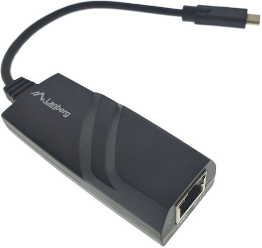 Lanberg NC-1000-02 Αντάπτορας Δικτύου USB-C με Ενσύρματη Σύνδεση Gigabit Ethernet