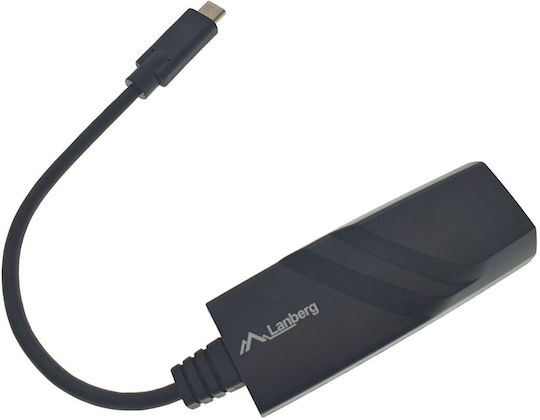 Lanberg NC-1000-02 Αντάπτορας Δικτύου USB-C με Ενσύρματη Σύνδεση Gigabit Ethernet