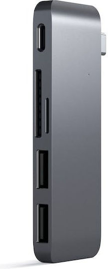 Satechi Hub 4 Porturi USB 3.0 Cu Conectare USB-C Gri