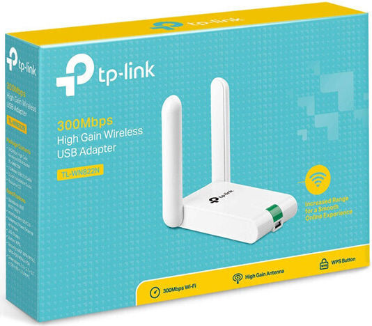 TP-LINK TL-WN822N USB Network Adapter with Wireless Wi-Fi Connection 300Mbps (Standard v5.20)
