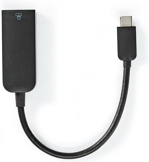Nedis CCGP64952BK02 Αντάπτορας Δικτύου USB-C με Ενσύρματη Σύνδεση Gigabit Ethernet