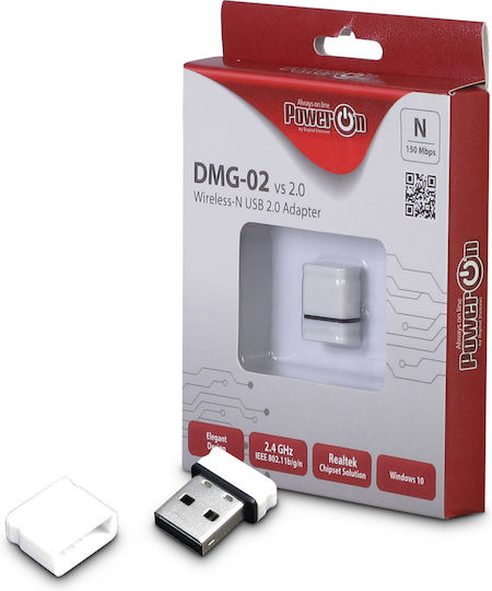 Inter-Tech DMG-02 v2 USB Netzwerkadapter mit Drahtloser Verbindung Wi-Fi 150Mbps (v2)