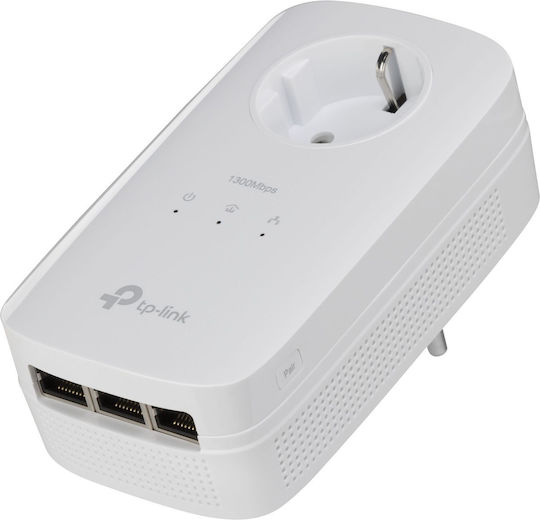 TP-LINK TL-PA8033P KIT v1 Powerline Double Wired with Passthrough Socket and 3 Ethernet Ports